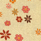 5773 Heat Wave Beige med blomster