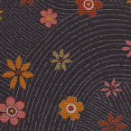 5772 Heat Wawe Sort med Blomster